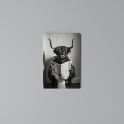 MOO-DY NEWS BREAK Stampa su Tela Verticale