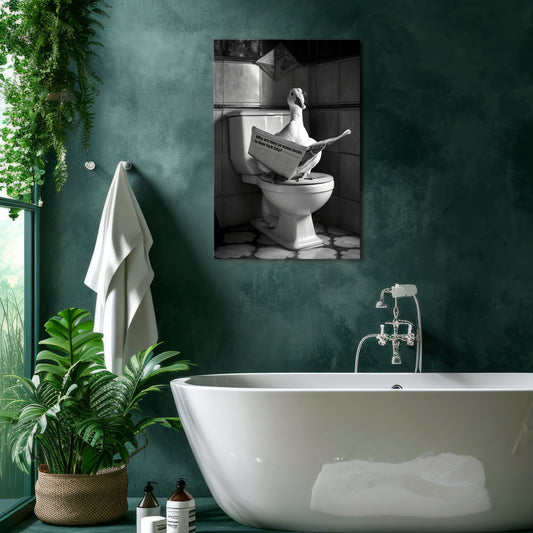 DUCKS IN THE CITY Vertical Canvas Print