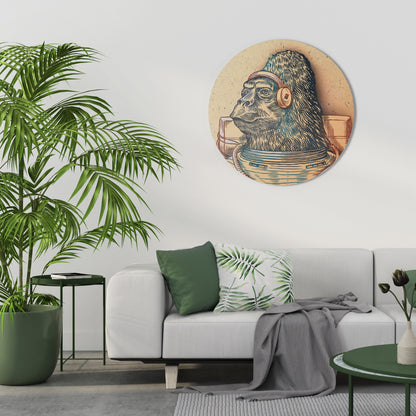 GORILLA GROOVE Round Wall Art
