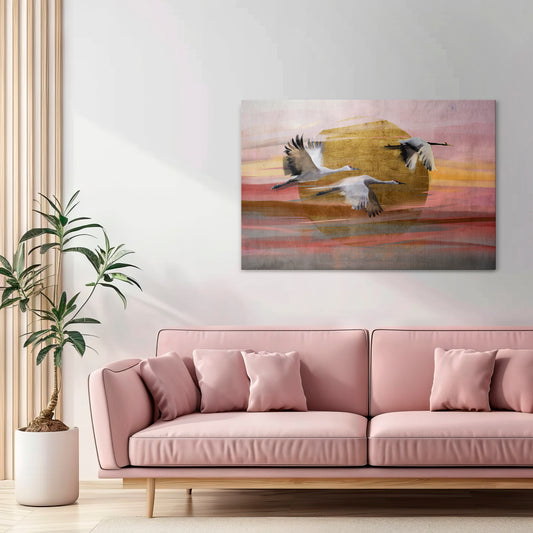 ELEGANT FLIGHT SYMPHONY Stampa su tela orizzontale
