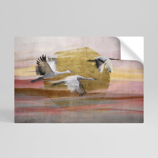 ELEGANTE SINFONIA DI VOLO Poster orizzontale staccabile e attaccabile