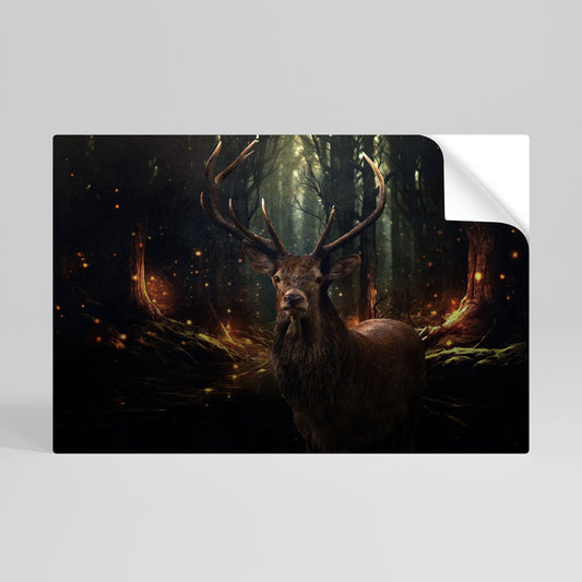 Poster orizzontale staccabile e attaccabile "GUARDIANO DELLA FORESTA INCANTATA"
