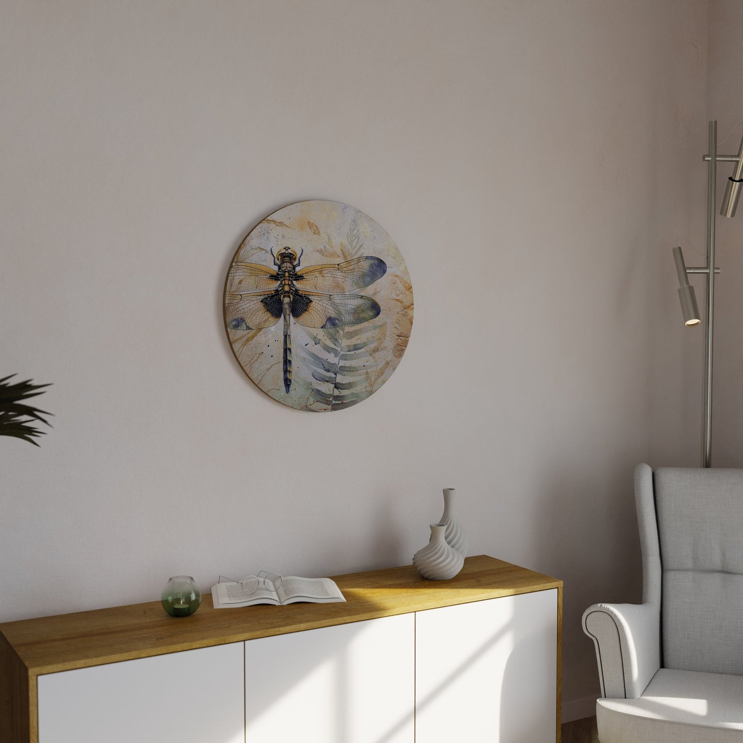 HER HIGHNESS DRAGONFLY Round Wall Art
