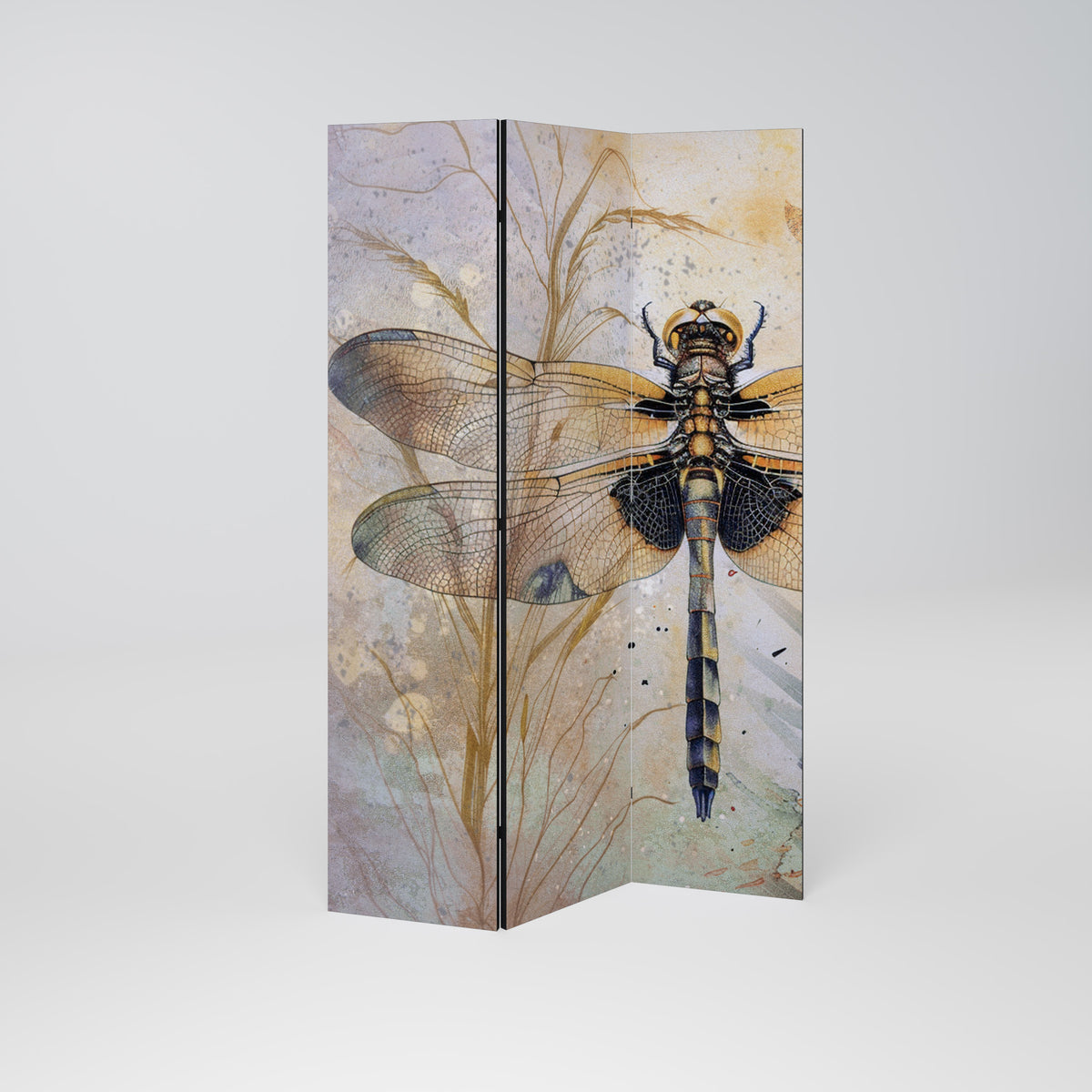 HER HIGHNESS DRAGONFLY Decorative 3-Panel Room Divider