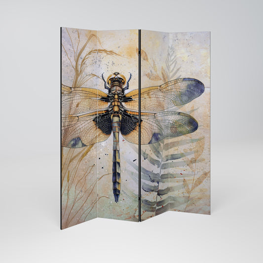 HER HIGHNESS DRAGONFLY - Divisorio decorativo per ambienti a 4 pannelli