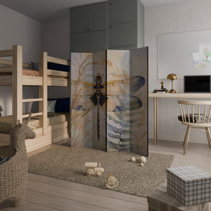 HER HIGHNESS DRAGONFLY - Divisorio decorativo per ambienti a 4 pannelli