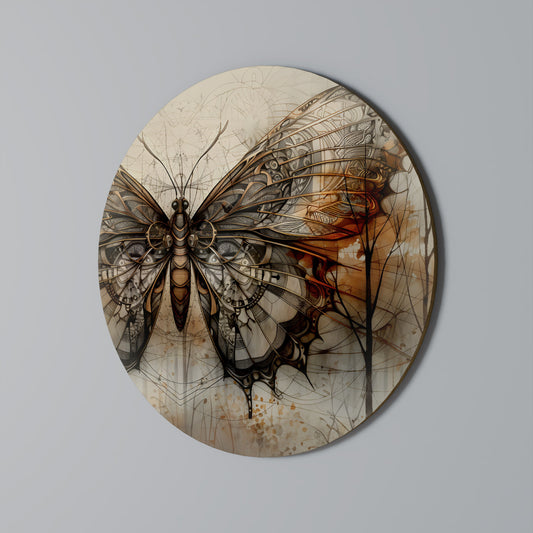 BELLEZZA MECCANICA SVELATA Arte murale rotonda