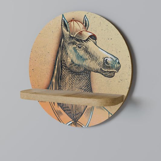 Mensola rotonda EQUINE SWAGGER effetto rovere
