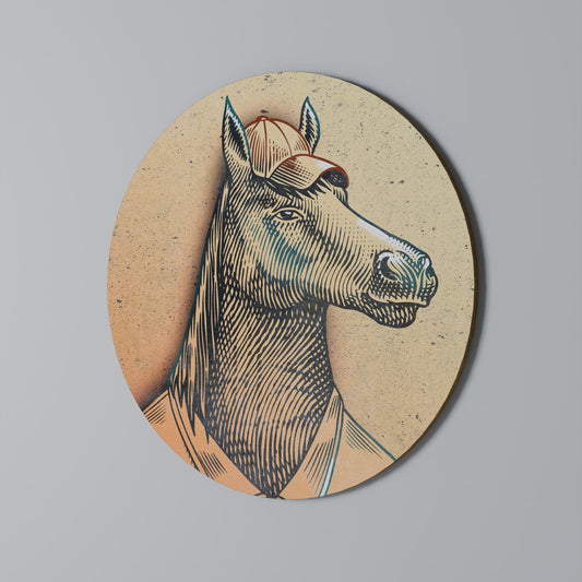 Decorazione murale rotonda EQUINE SWAGGER
