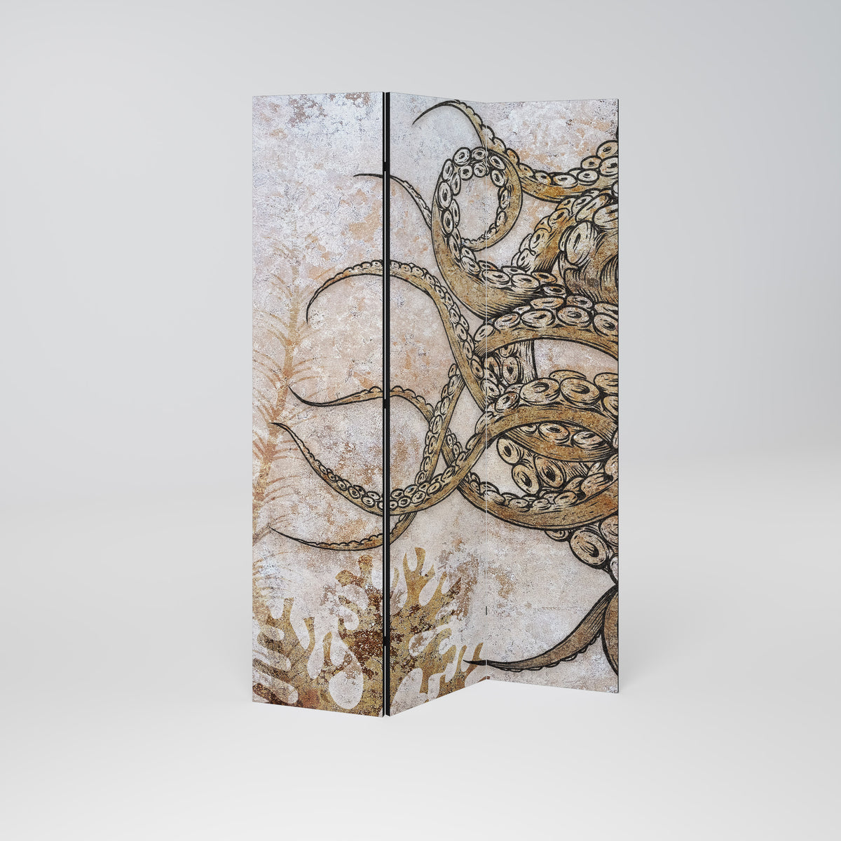 ECHOES OF ATLANTIS Decorative 3-Panel Room Divider