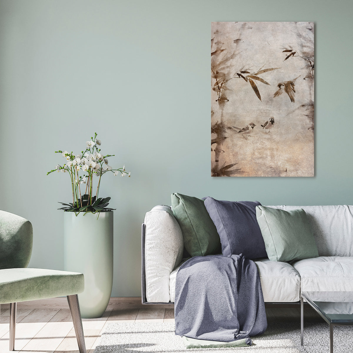 SPARROW BLISS Stampa su tela verticale