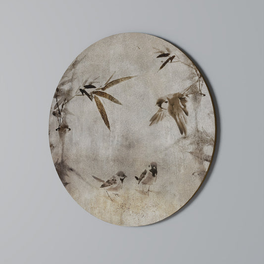 SPARROW BLISS - Arte murale rotonda