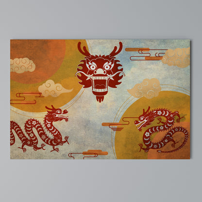MYSTICAL DRAGON Stampa su tela orizzontale
