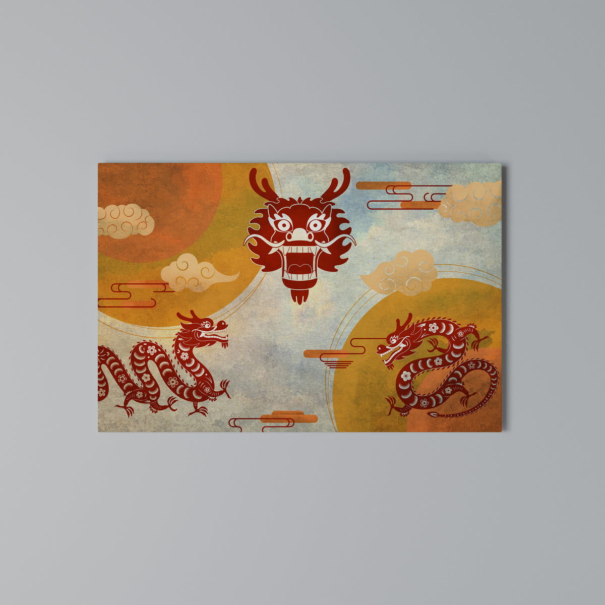 MYSTICAL DRAGON Stampa su tela orizzontale