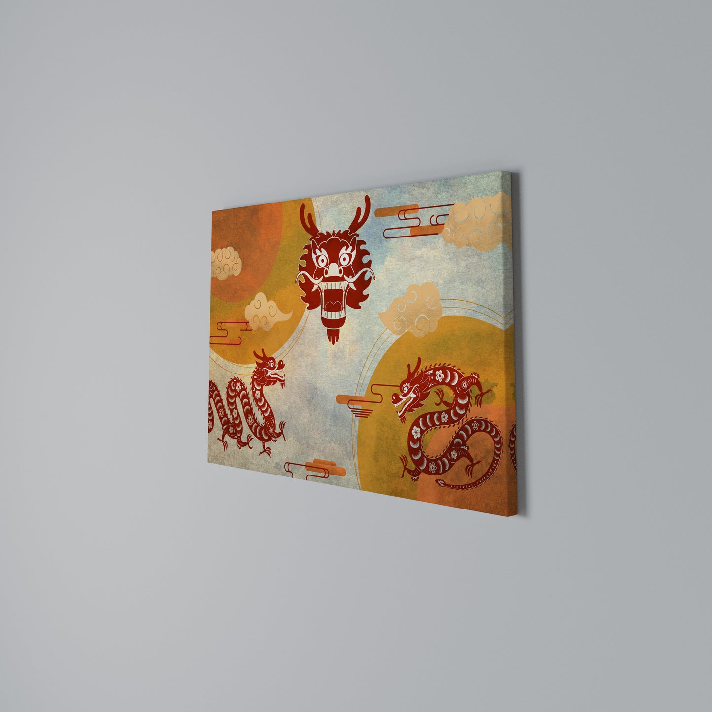 MYSTICAL DRAGON Stampa su tela orizzontale
