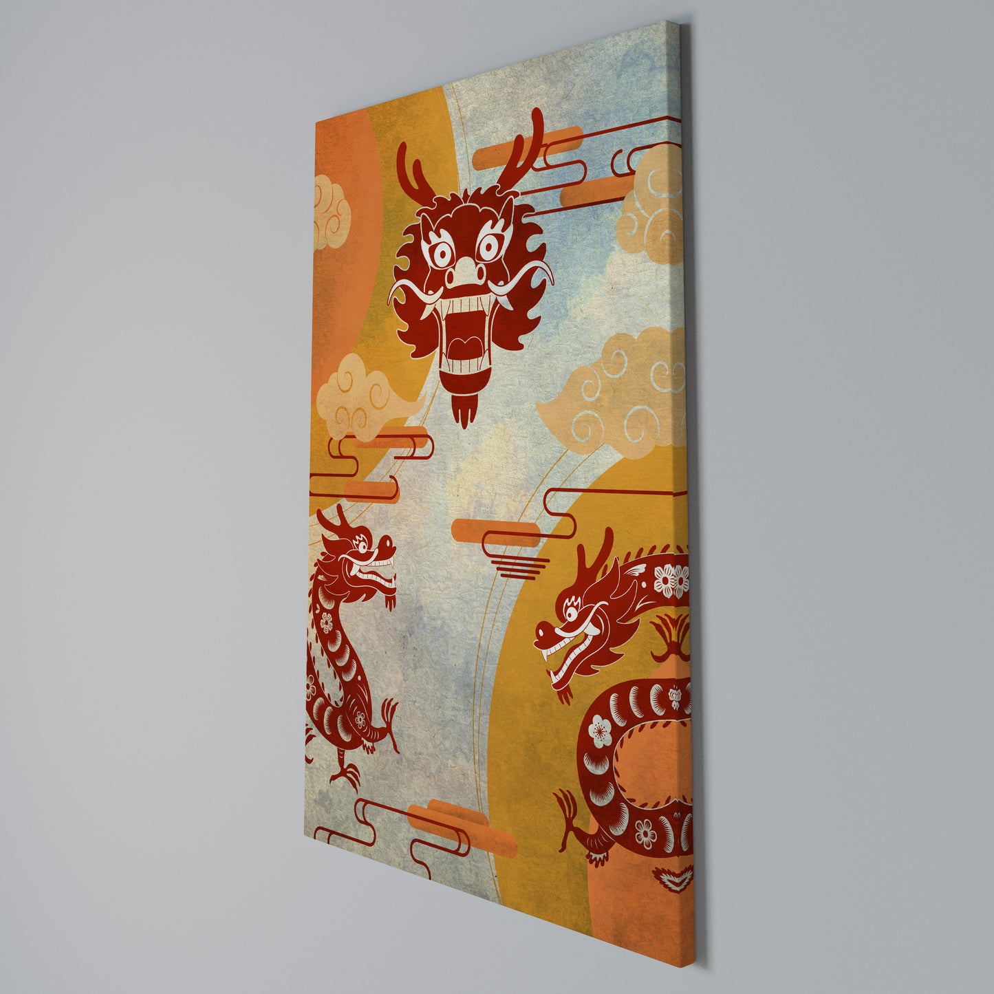 MYSTICAL DRAGON Stampa su Tela Verticale