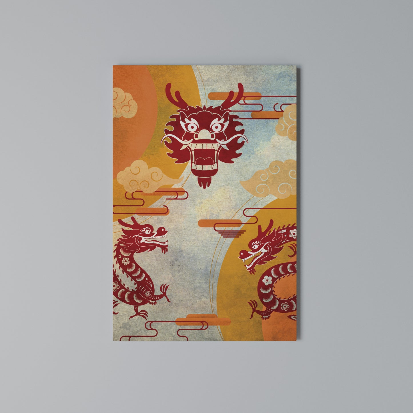 MYSTICAL DRAGON Stampa su Tela Verticale