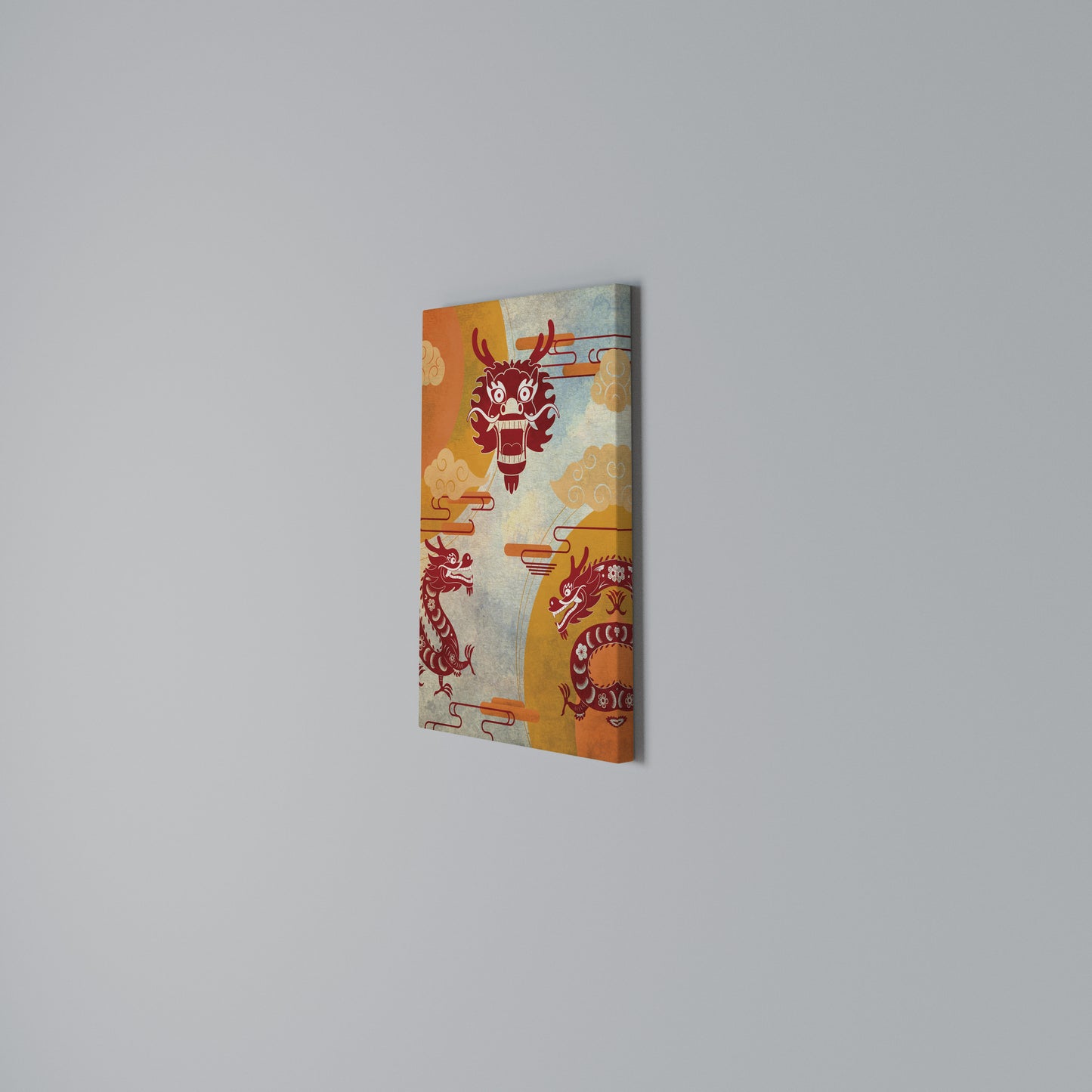 MYSTICAL DRAGON Stampa su Tela Verticale