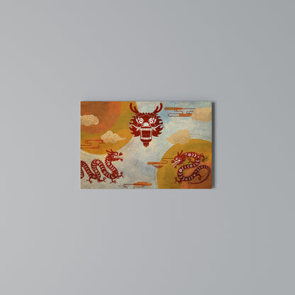 MYSTICAL DRAGON Stampa su tela orizzontale