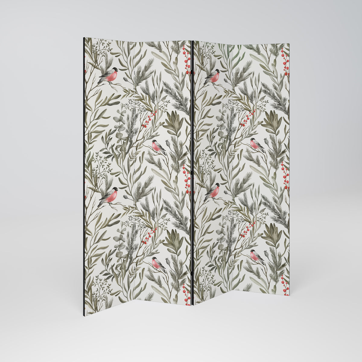 BULLFINCH SONG Paravento Decorativo a 4 Pannelli