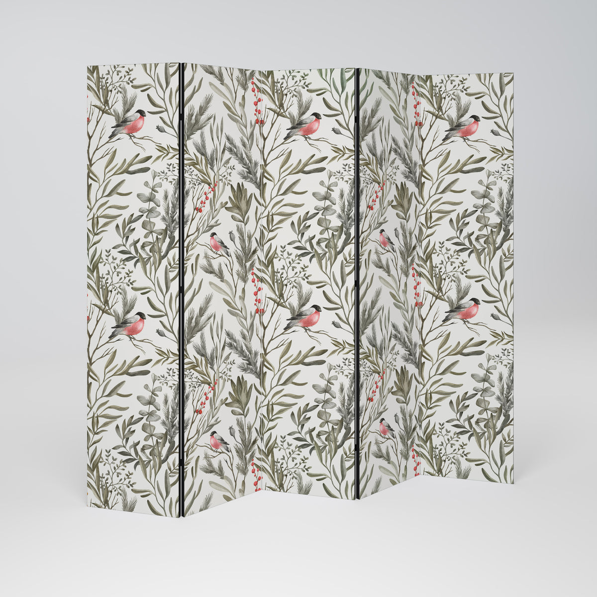 BULLFINCH SONG Decorative 5-Panel Room Divider