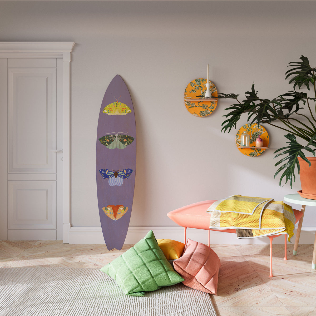 MOTH INTO THE FLAME Surfboard Decorative Panel