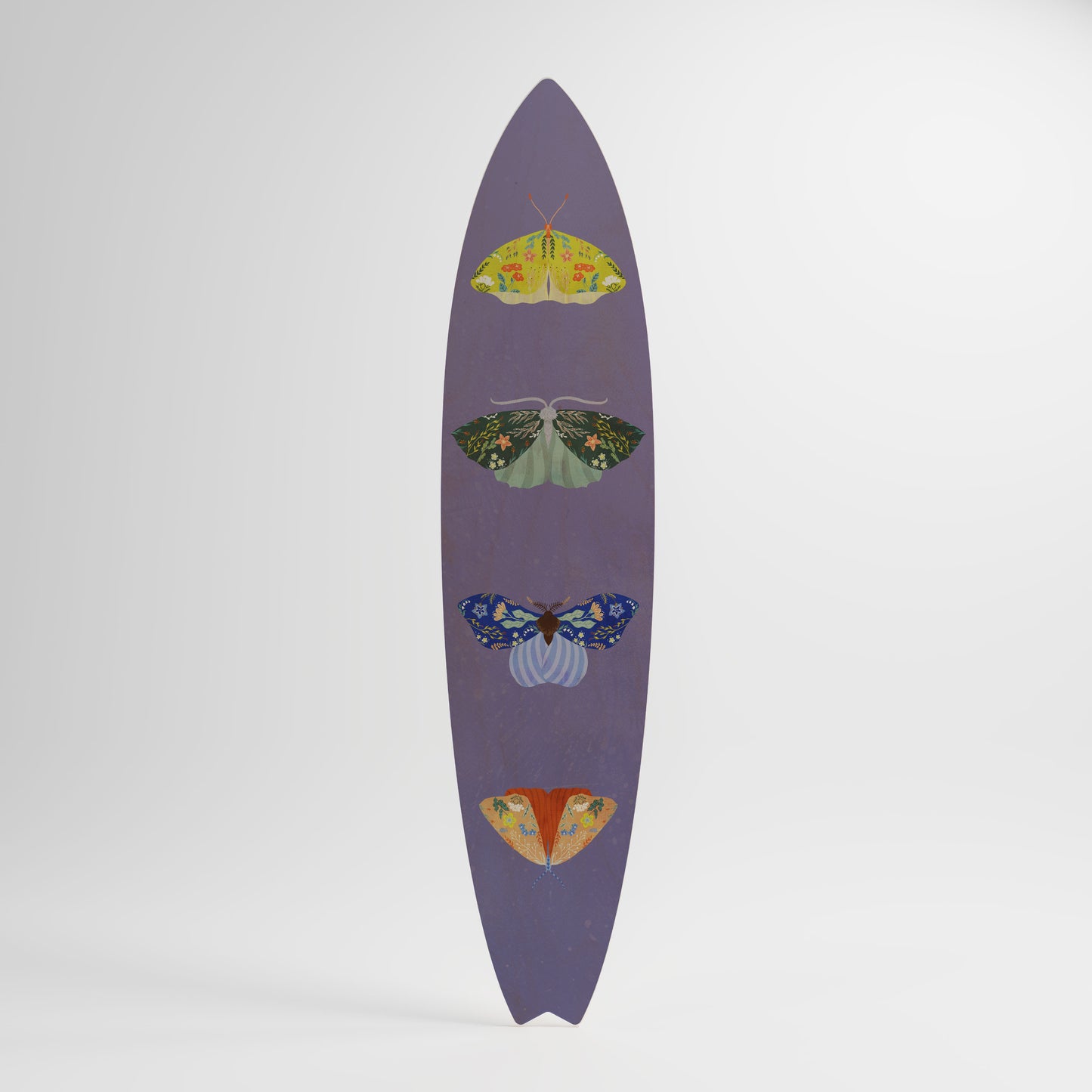 MOTH INTO THE FLAME Decorative Plywood Surfboard