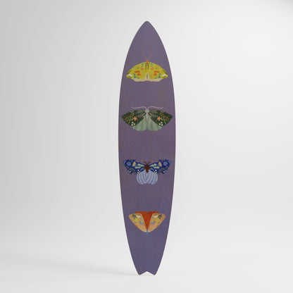 MOTH INTO THE FLAME Decorative Plywood Surfboard