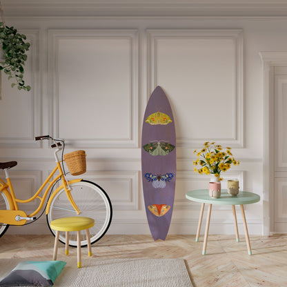 MOTH INTO THE FLAME Decorative Plywood Surfboard