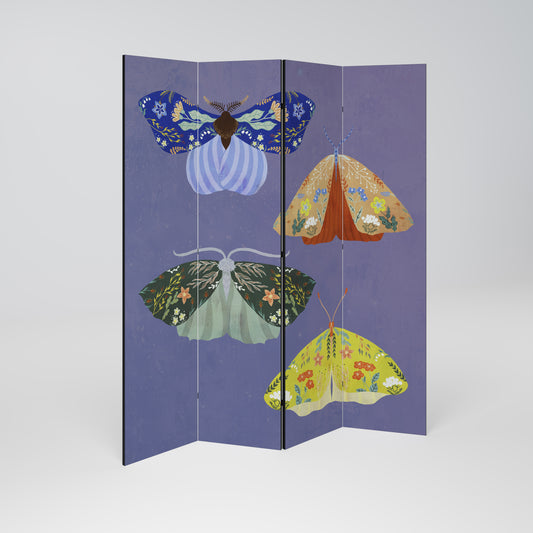 MOTH INTO THE FLAME Decorative 4-Panel Room Divider