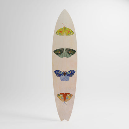 MOTH INTO THE LIGHT Decorative Plywood Surfboard