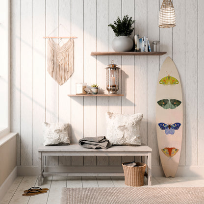 MOTH INTO THE LIGHT Decorative Plywood Surfboard