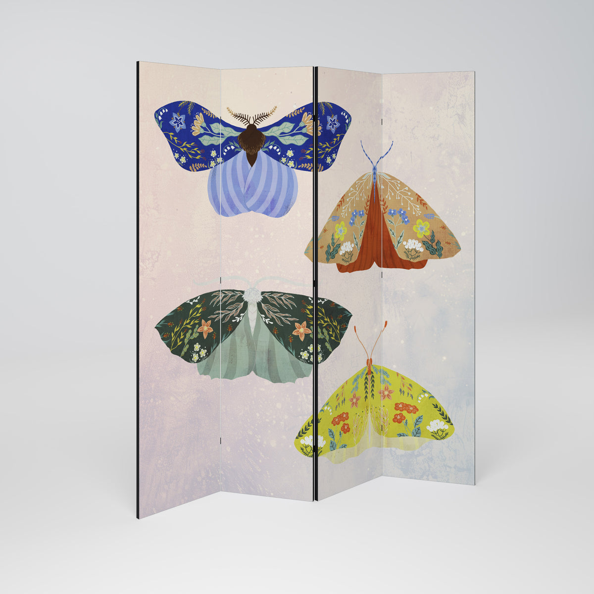 MOTH INTO THE LIGHT Paravento Decorativo a 4 Pannelli