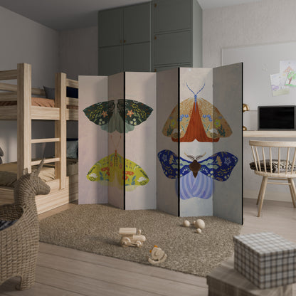MOTH INTO THE LIGHT - Divisorio decorativo per ambienti a 6 pannelli