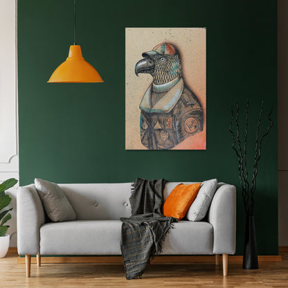 FEATHERED FASHIONISTA Stampa su tela verticale