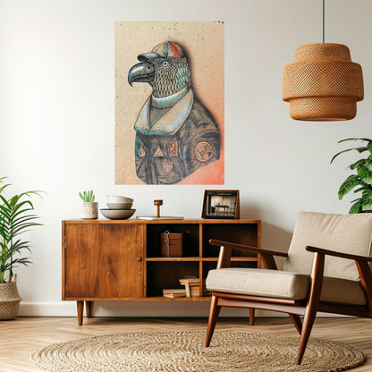 Poster verticale staccabile e attaccabile FEATHERED FASHIONISTA