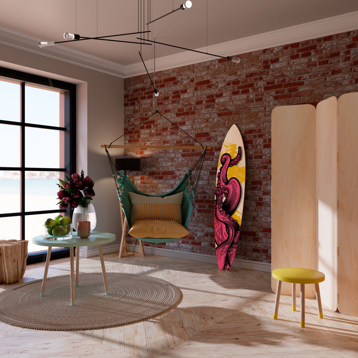 TENTACKLES DANCE Surfboard Decorative Panel