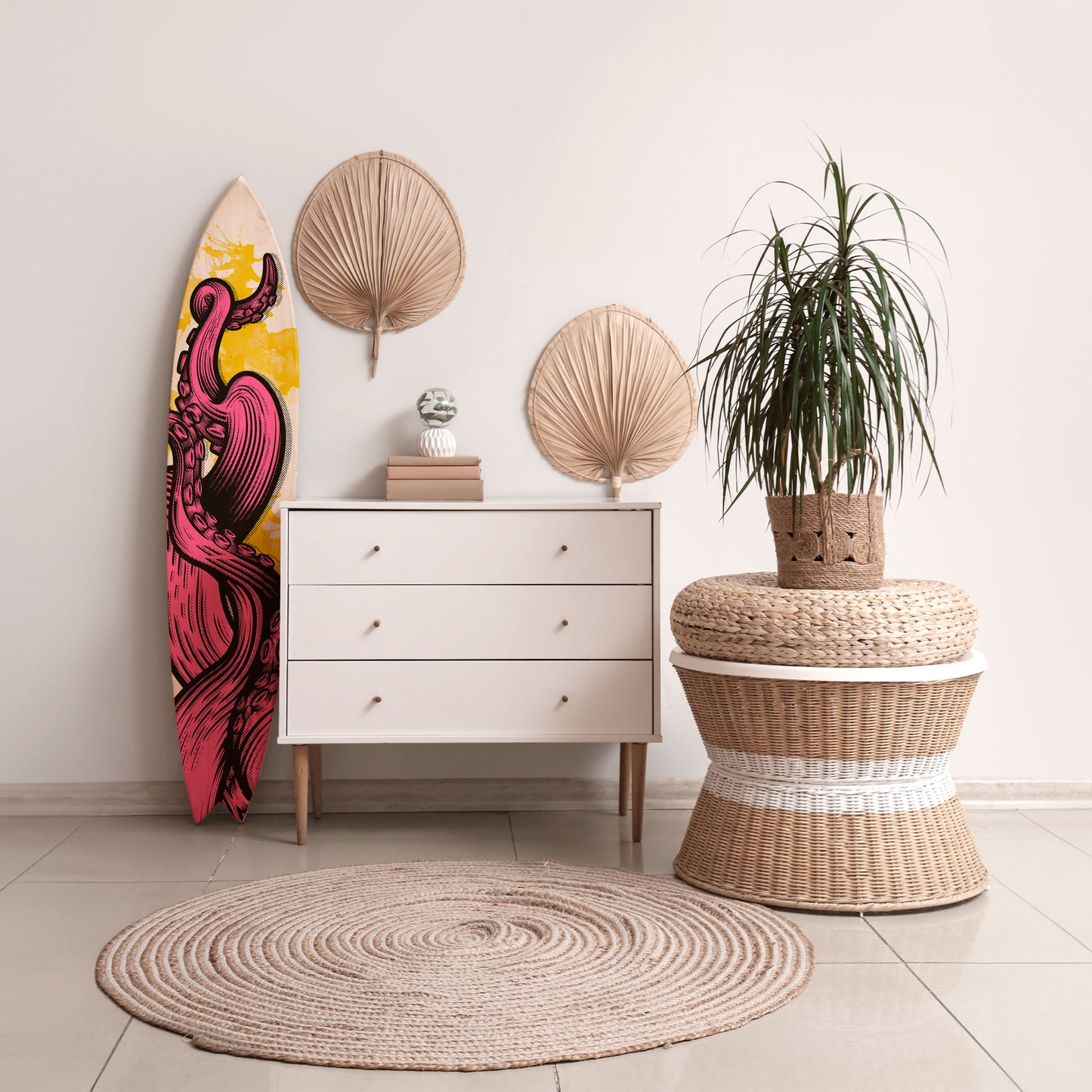 TENTACKLES DANCE Decorative Plywood Surfboard