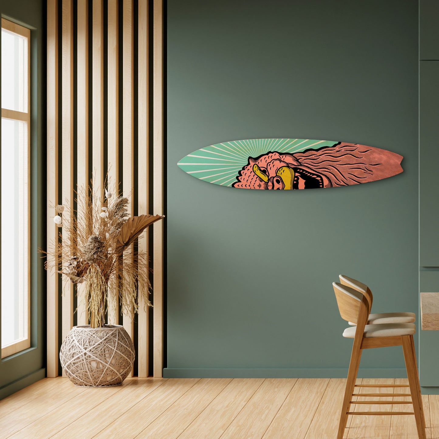 GODZILLA WELCOME Decorative Plywood Surfboard