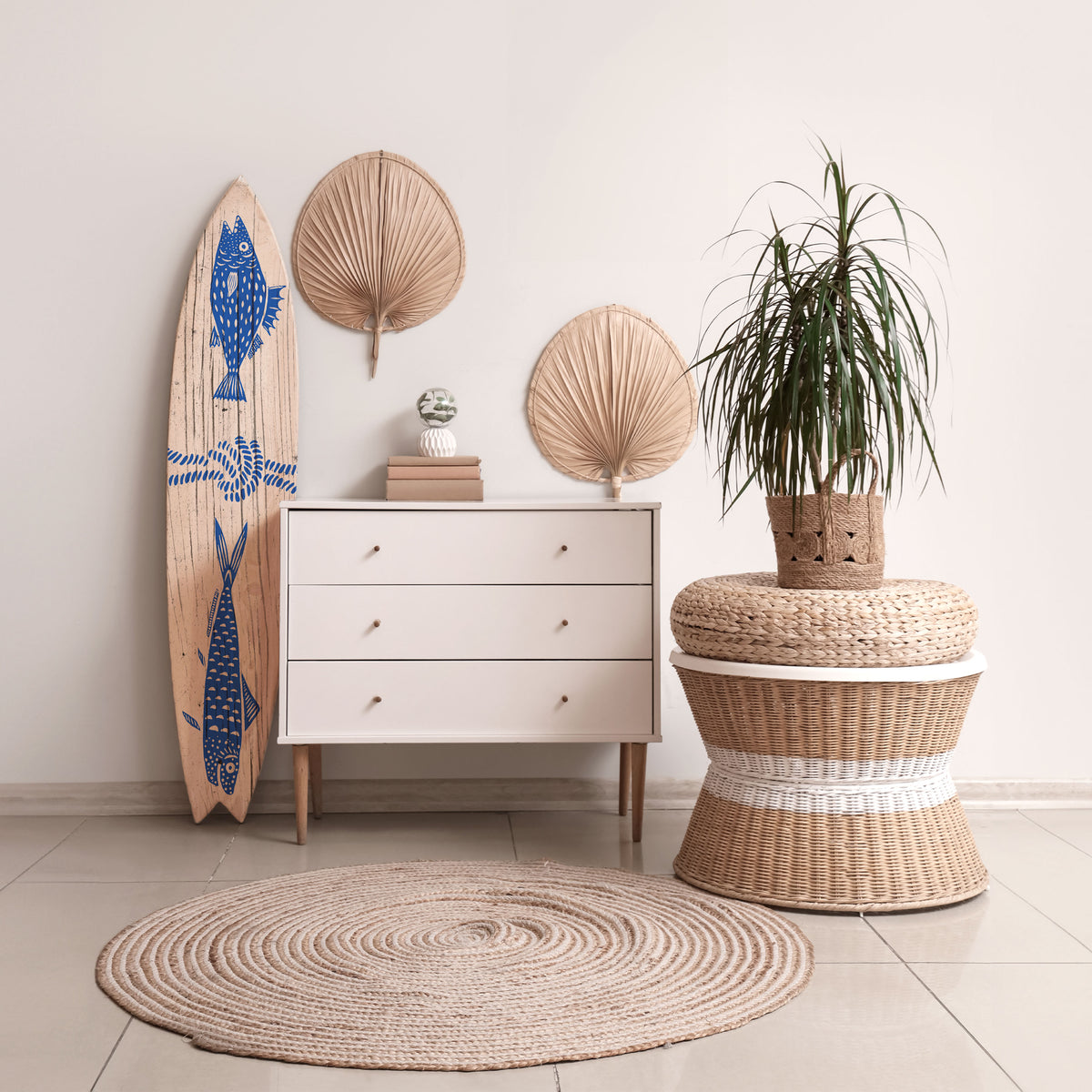 MARINE CREATURES Surfboard Decorative Panel