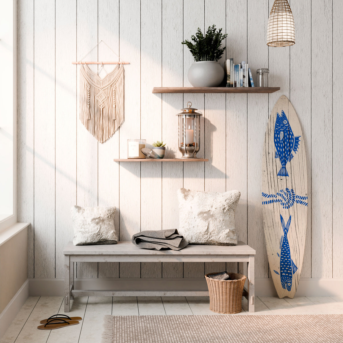 MARINE CREATURES Surfboard Decorative Panel