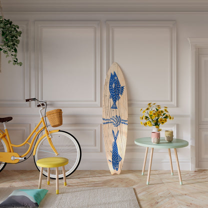 MARINE CREATURES Decorative Plywood Surfboard