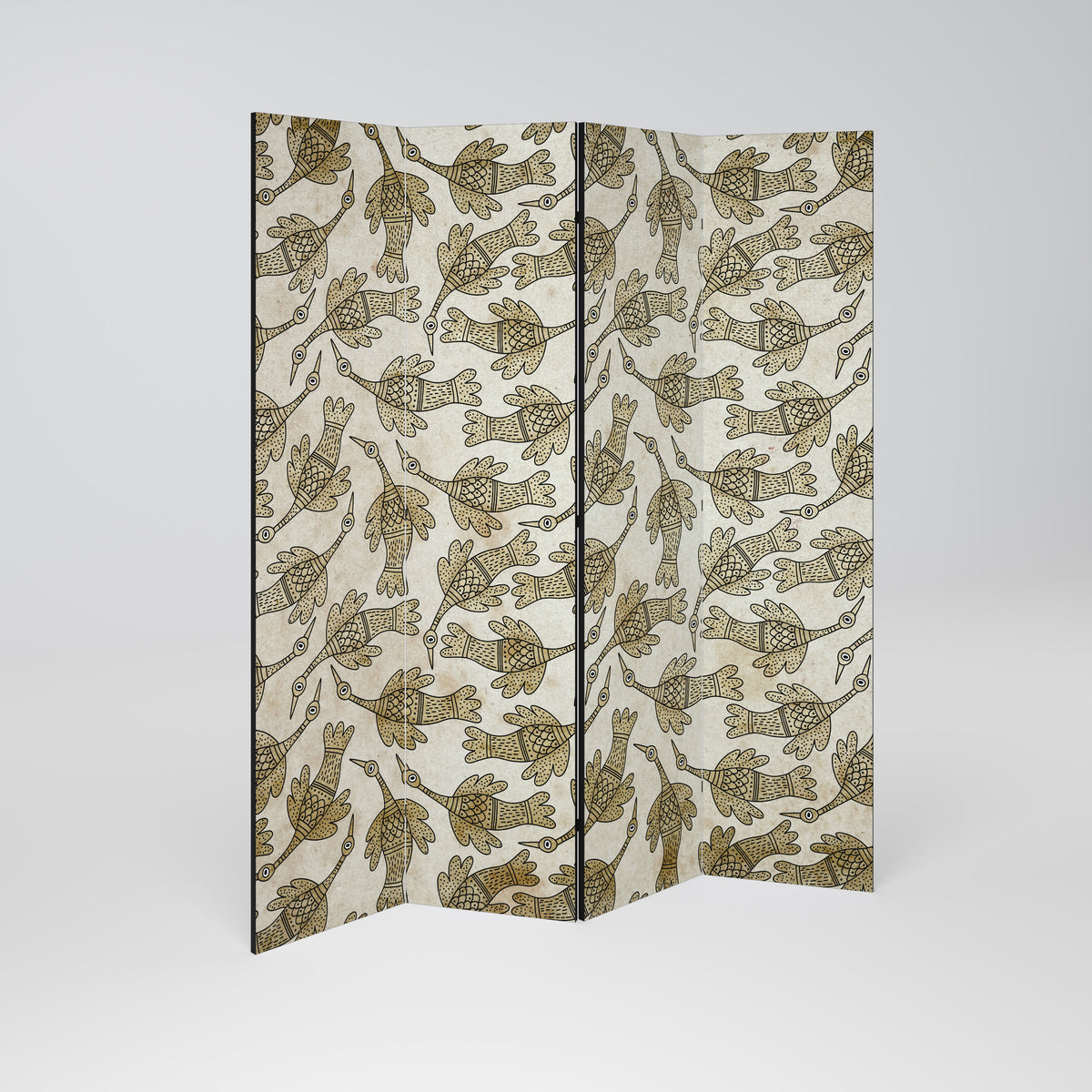 ALMONDINE SONGBIRD Paravento Decorativo a 4 Pannelli