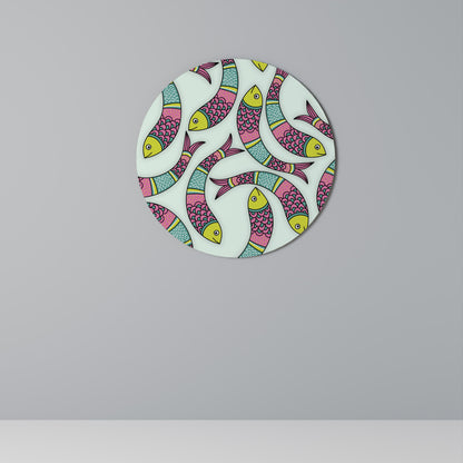 INDIAN FISH Round Wall Art