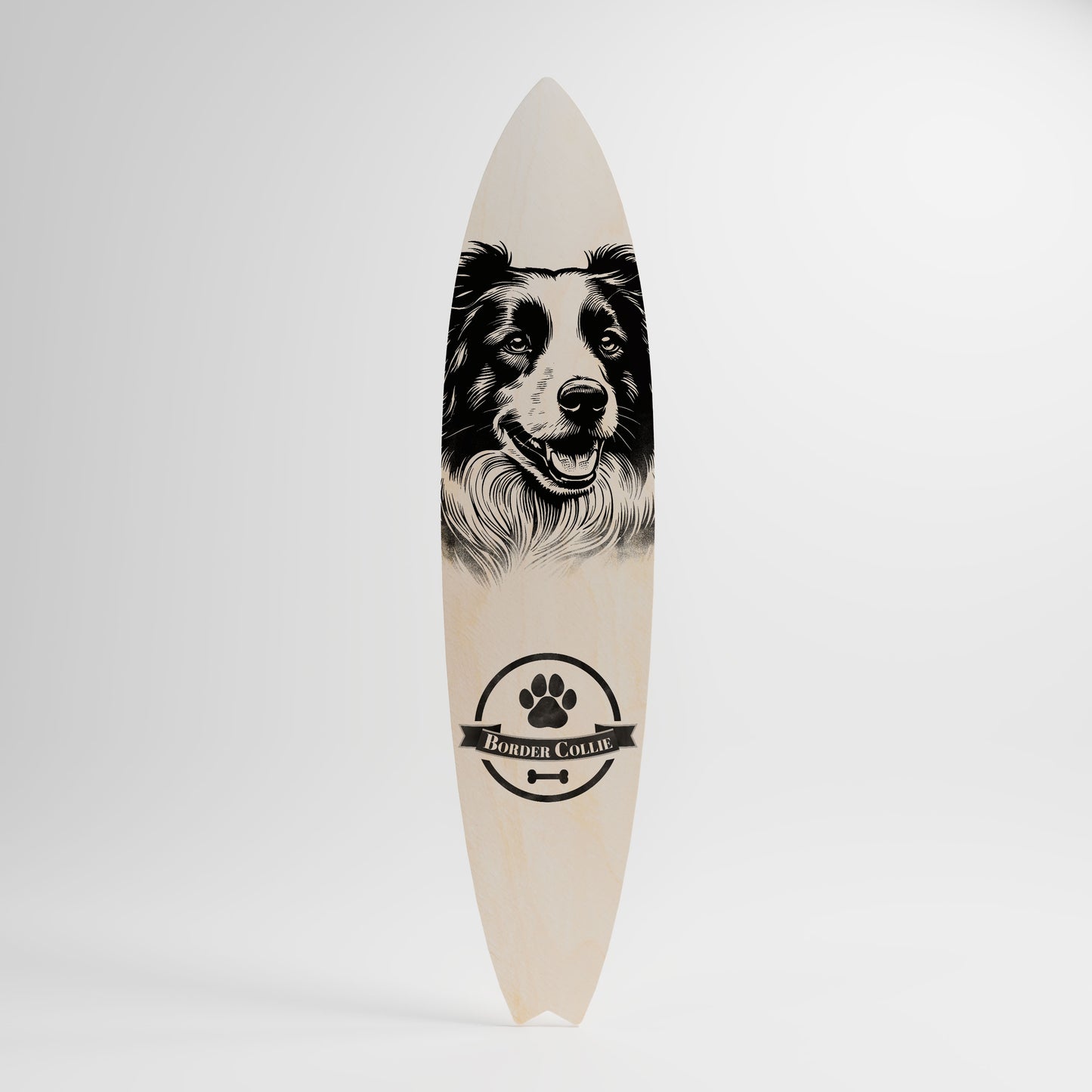 BORDER COLLIE Decorative Plywood Surfboard