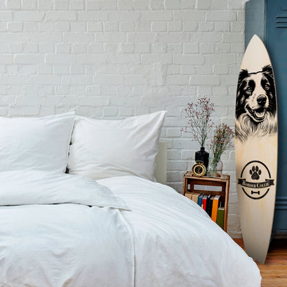 BORDER COLLIE Decorative Plywood Surfboard