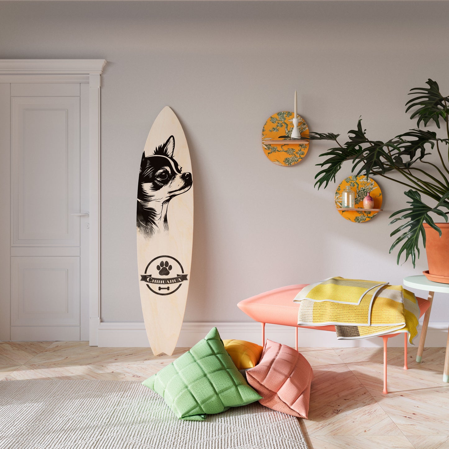 CHIHUAHUA DOG Decorative Plywood Surfboard