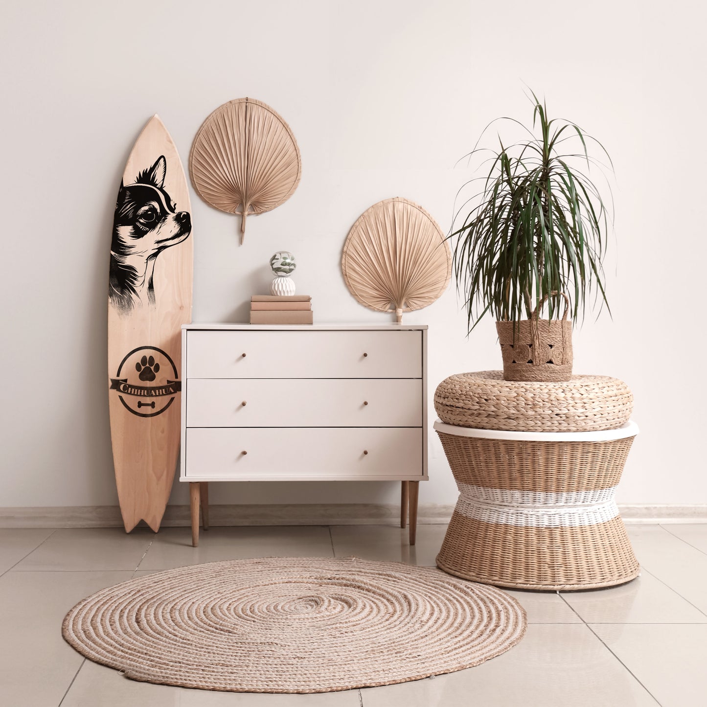 CHIHUAHUA DOG Decorative Plywood Surfboard