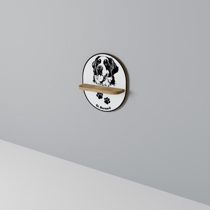 Mensola ovale SAINT BERNARD in effetto rovere