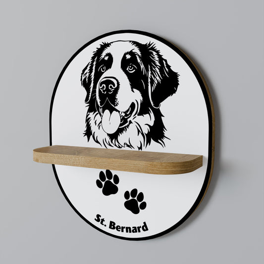 Mensola ovale SAINT BERNARD in effetto rovere